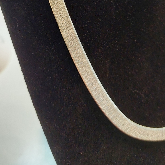 Sterling Silver Herringbone Necklace - Picture 2 of 5